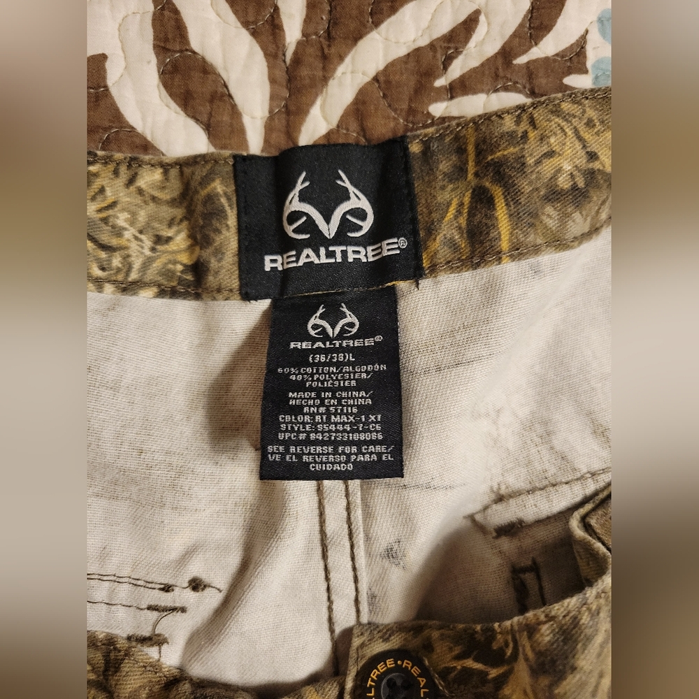 Realtree camo camouflage hunting pants size L Large 36/38 cargo style Max-1 XT - Picture 5 of 8